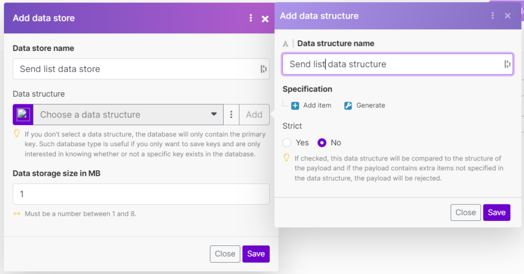 Data structureの名前を設定する手順